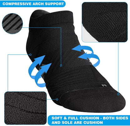 No Show Running Athletic Anti-Blister Wicking Coolmax Socks, Seamless Anti-Odor