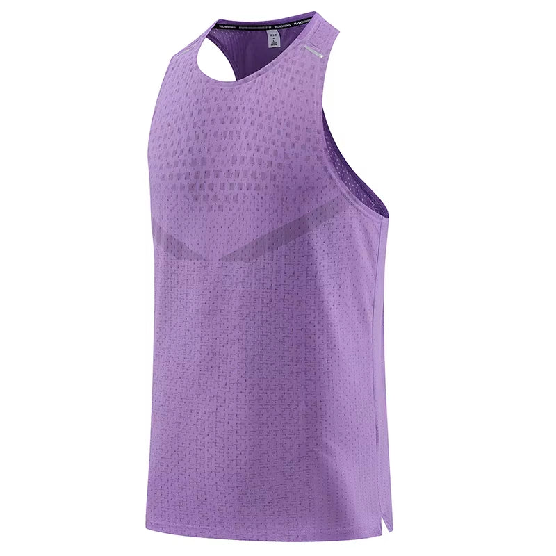 Men Gym Vest Breathable Mesh Track and Field Summer Cool Beach Travel Undershirt Basketball Training Fashion Running Tanks Top