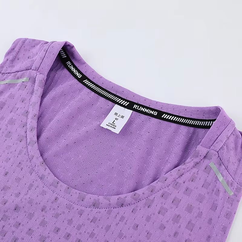 Men Gym Vest Breathable Mesh Track and Field Summer Cool Beach Travel Undershirt Basketball Training Fashion Running Tanks Top