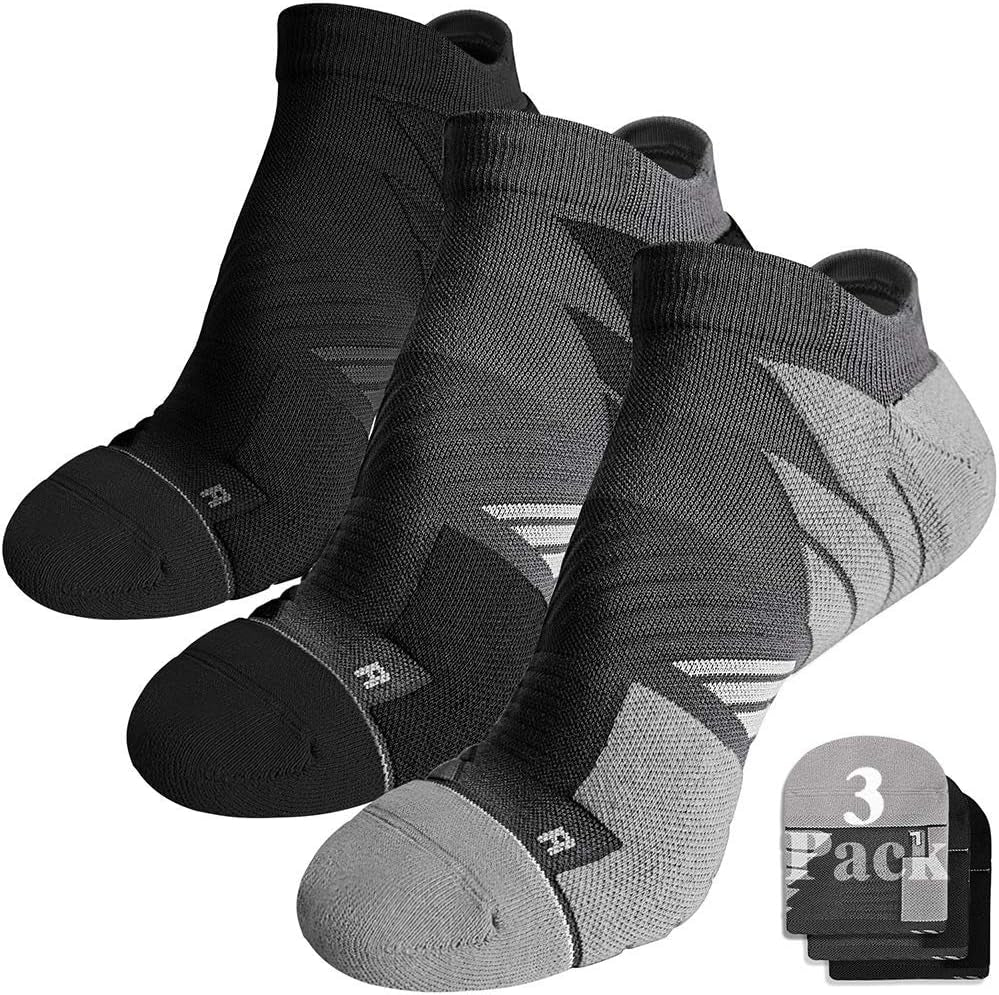 No Show Running Athletic Anti-Blister Wicking Coolmax Socks, Seamless Anti-Odor