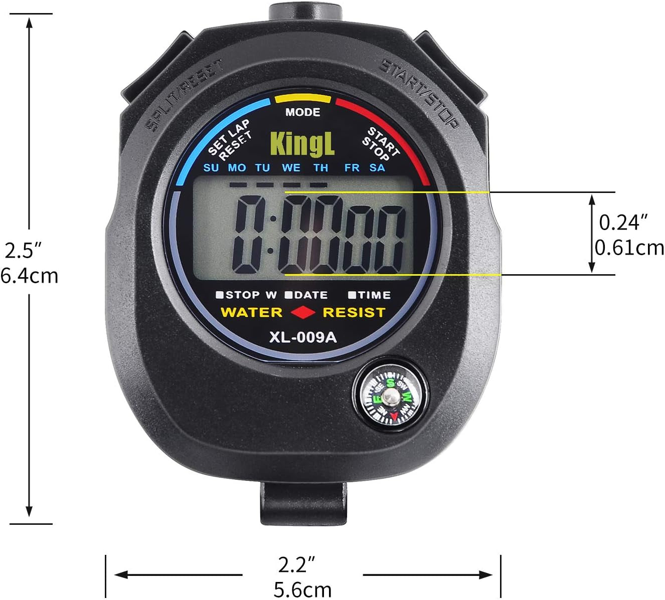 Digital Stopwatch Timer - Interval Timer with Large Display (Stopwatch*5)