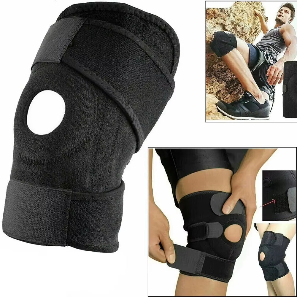 Knee Brace Knee Pain Relief Support Brace with Side Stabilizers with Adjustable Buckle Joint Pain Arthritis Relief for Men Women