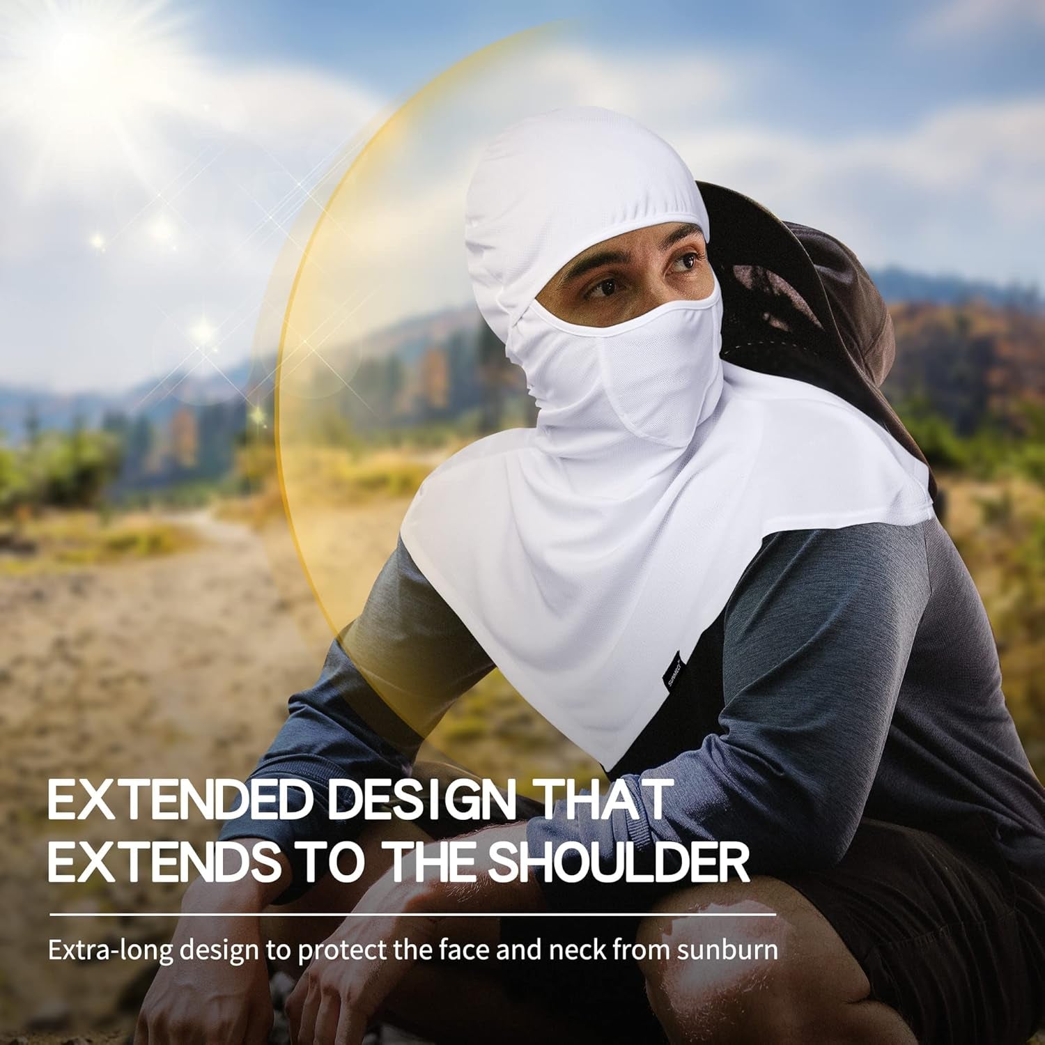 Balaclava - Summer Sun Protection Motorcycle Fishing Sun Mask Breathable Windproof Long Face Mask for Men Women